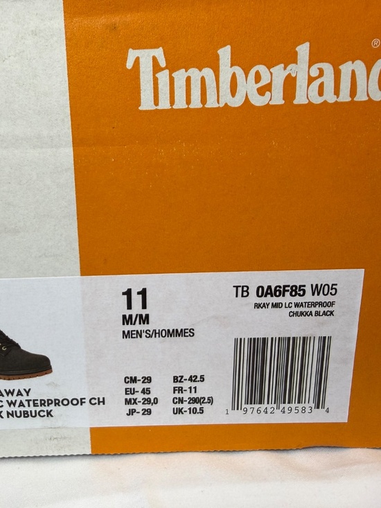Timberland Rockaway Mid LC Waterproof Chukka Boots Black Nubuck Men’s Size 11 main image 6